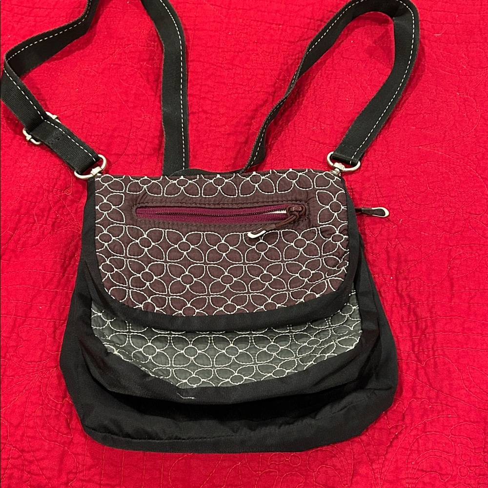 Sherpani Black and Gray Crossbody Bag